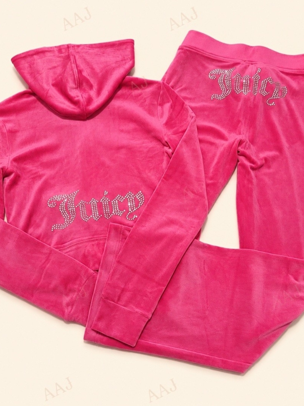 Juicy Couture Free Love Velour Zip Hoodie & Pants Set - XS